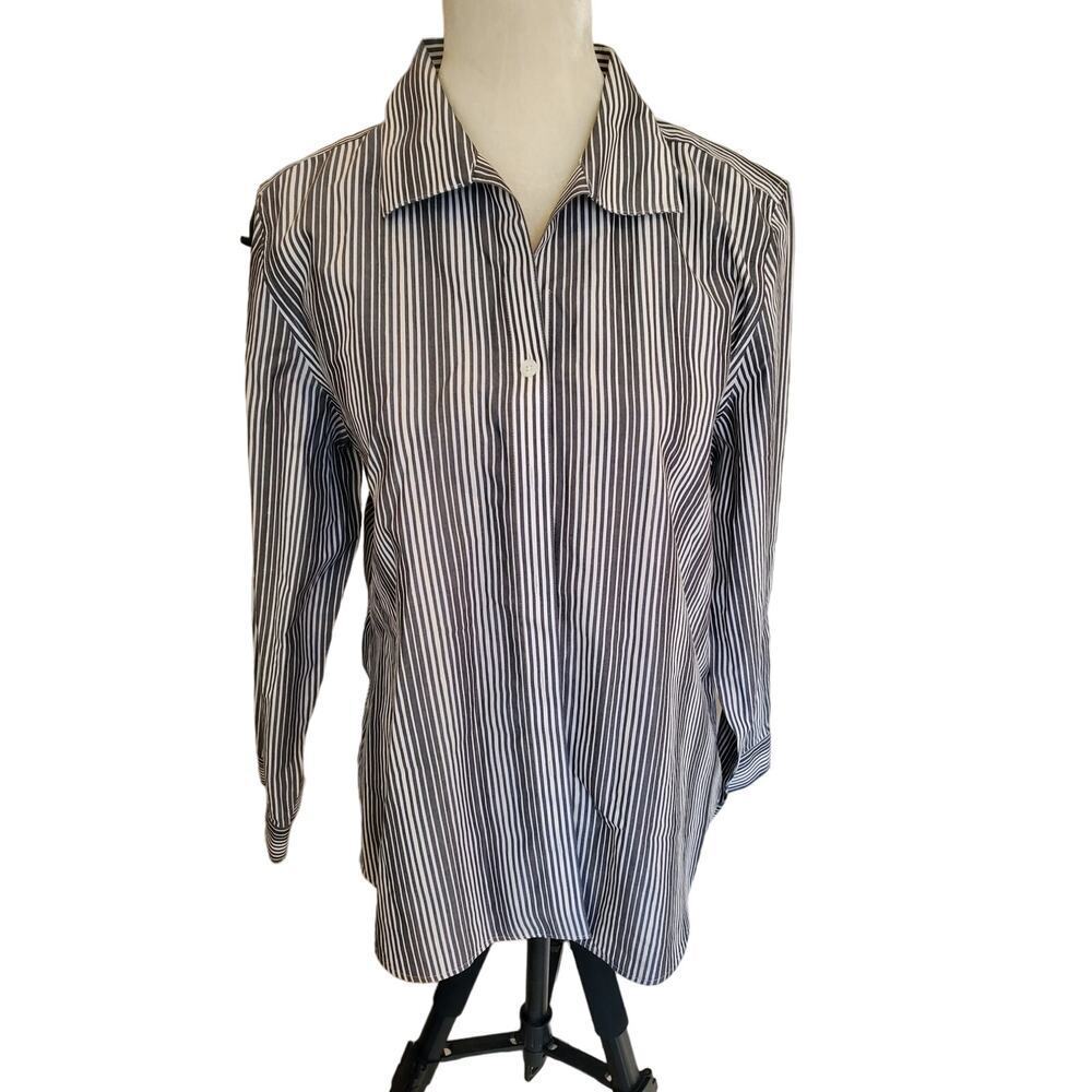 Chico's size 2‎ Large Non Iron button down Cotton NWOT